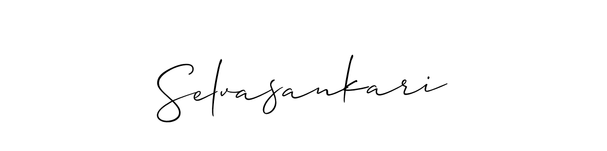 How to make Selvasankari name signature. Use Allison_Script style for creating short signs online. This is the latest handwritten sign. Selvasankari signature style 2 images and pictures png