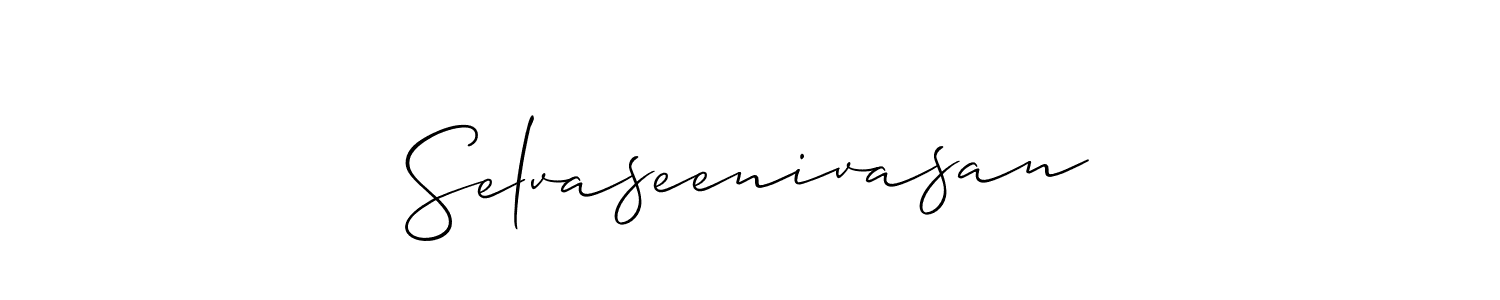 How to Draw Selvaseenivasan signature style? Allison_Script is a latest design signature styles for name Selvaseenivasan. Selvaseenivasan signature style 2 images and pictures png