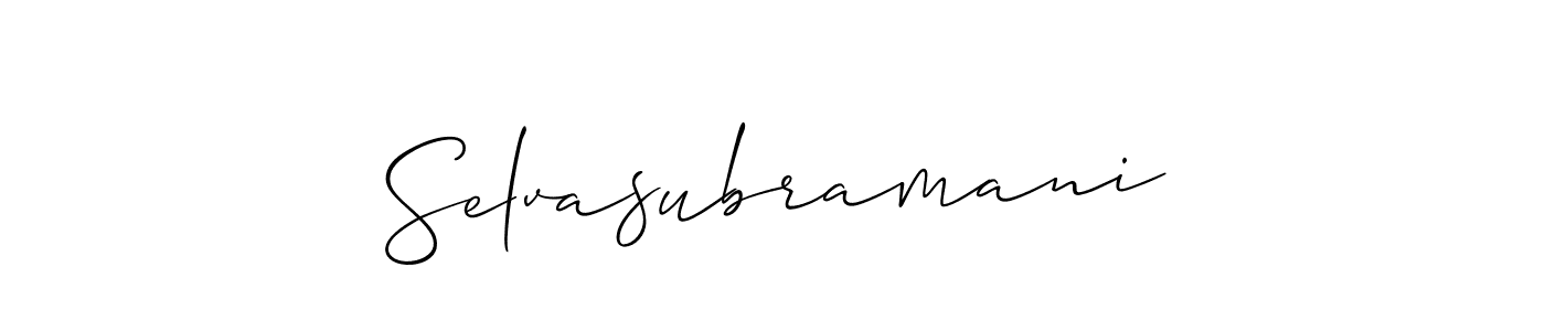 How to Draw Selvasubramani signature style? Allison_Script is a latest design signature styles for name Selvasubramani. Selvasubramani signature style 2 images and pictures png