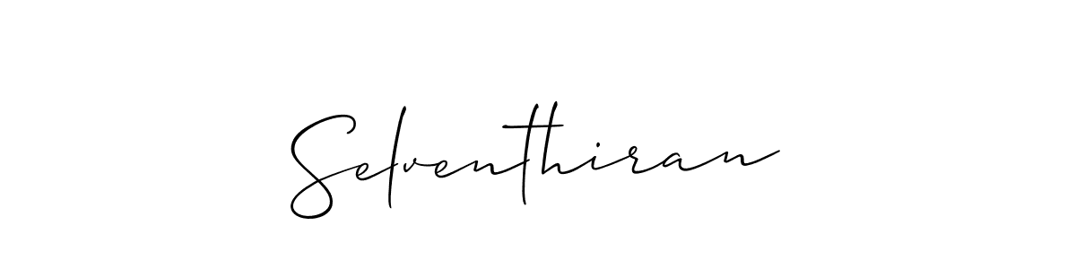 Create a beautiful signature design for name Selventhiran. With this signature (Allison_Script) fonts, you can make a handwritten signature for free. Selventhiran signature style 2 images and pictures png