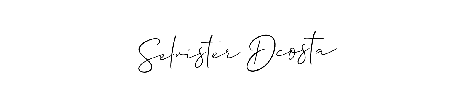 Check out images of Autograph of Selvister Dcosta name. Actor Selvister Dcosta Signature Style. Allison_Script is a professional sign style online. Selvister Dcosta signature style 2 images and pictures png