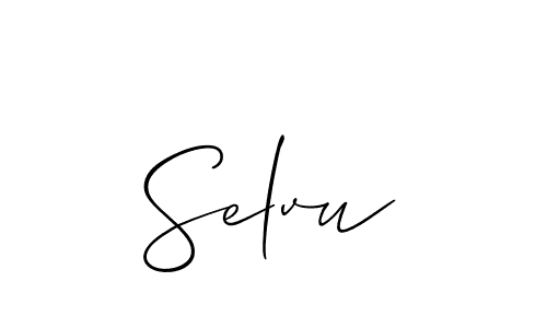 Make a beautiful signature design for name Selvu. Use this online signature maker to create a handwritten signature for free. Selvu signature style 2 images and pictures png