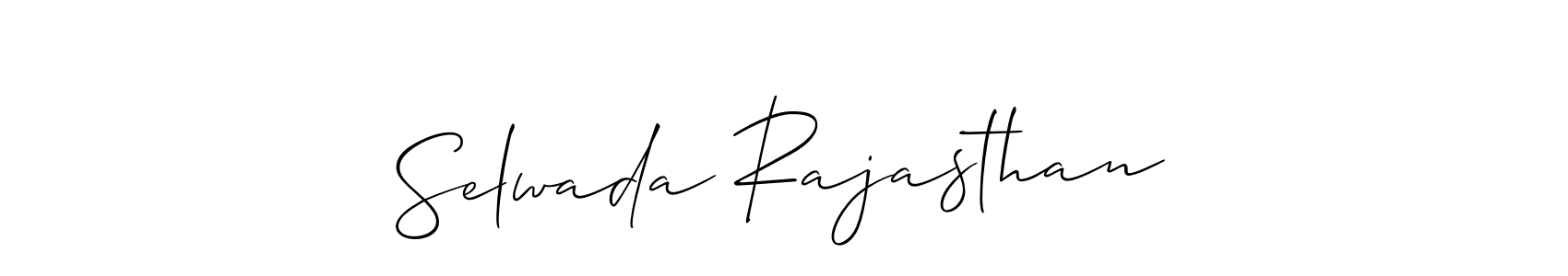 Make a beautiful signature design for name Selwada Rajasthan. With this signature (Allison_Script) style, you can create a handwritten signature for free. Selwada Rajasthan signature style 2 images and pictures png
