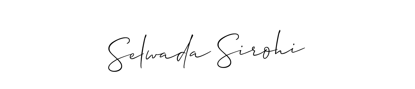 Make a beautiful signature design for name Selwada Sirohi. Use this online signature maker to create a handwritten signature for free. Selwada Sirohi signature style 2 images and pictures png