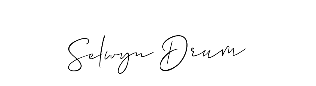 You should practise on your own different ways (Allison_Script) to write your name (Selwyn Drum) in signature. don't let someone else do it for you. Selwyn Drum signature style 2 images and pictures png