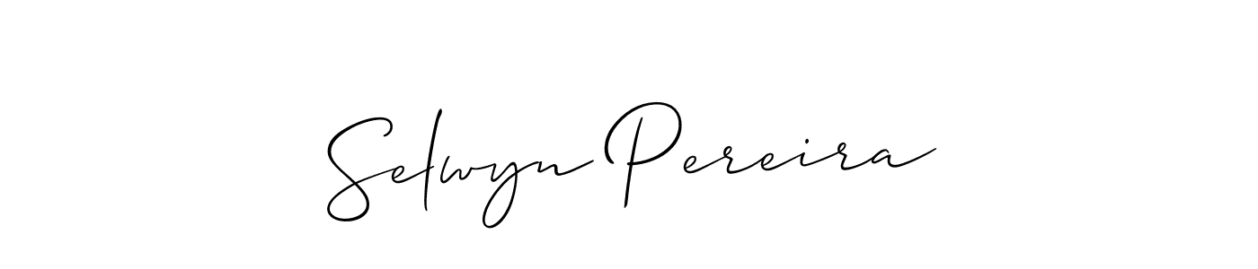 How to make Selwyn Pereira signature? Allison_Script is a professional autograph style. Create handwritten signature for Selwyn Pereira name. Selwyn Pereira signature style 2 images and pictures png