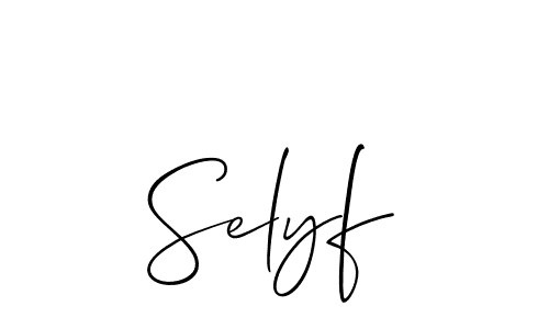 Create a beautiful signature design for name Selyf. With this signature (Allison_Script) fonts, you can make a handwritten signature for free. Selyf signature style 2 images and pictures png