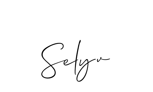 You should practise on your own different ways (Allison_Script) to write your name (Selyv) in signature. don't let someone else do it for you. Selyv signature style 2 images and pictures png