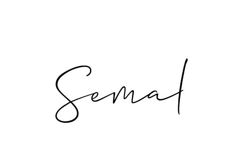 The best way (Allison_Script) to make a short signature is to pick only two or three words in your name. The name Semal include a total of six letters. For converting this name. Semal signature style 2 images and pictures png
