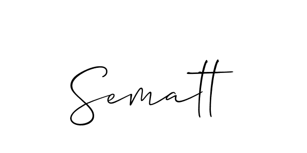 Similarly Allison_Script is the best handwritten signature design. Signature creator online .You can use it as an online autograph creator for name Sematt. Sematt signature style 2 images and pictures png