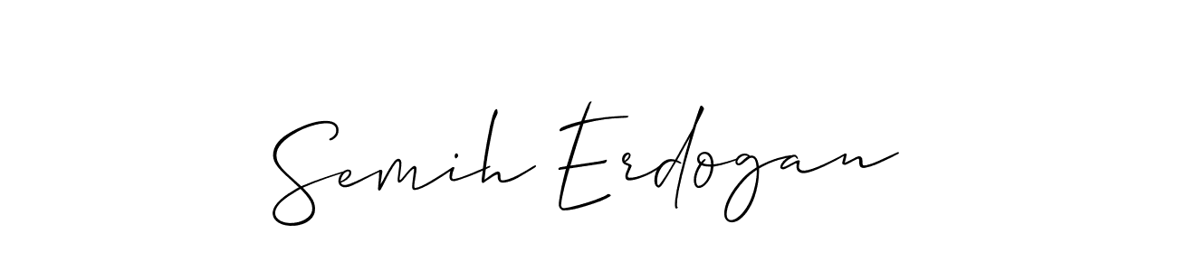 Make a beautiful signature design for name Semih Erdogan. With this signature (Allison_Script) style, you can create a handwritten signature for free. Semih Erdogan signature style 2 images and pictures png