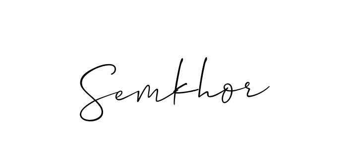Semkhor stylish signature style. Best Handwritten Sign (Allison_Script) for my name. Handwritten Signature Collection Ideas for my name Semkhor. Semkhor signature style 2 images and pictures png