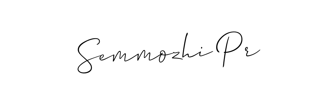 Make a beautiful signature design for name Semmozhi Pr. Use this online signature maker to create a handwritten signature for free. Semmozhi Pr signature style 2 images and pictures png