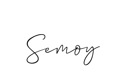 It looks lik you need a new signature style for name Semoy. Design unique handwritten (Allison_Script) signature with our free signature maker in just a few clicks. Semoy signature style 2 images and pictures png