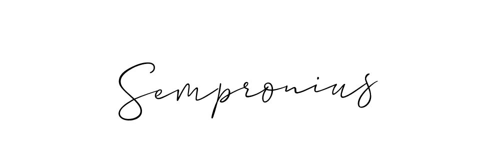 Design your own signature with our free online signature maker. With this signature software, you can create a handwritten (Allison_Script) signature for name Sempronius. Sempronius signature style 2 images and pictures png