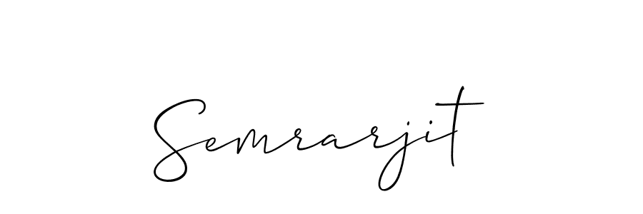 Also we have Semrarjit name is the best signature style. Create professional handwritten signature collection using Allison_Script autograph style. Semrarjit signature style 2 images and pictures png