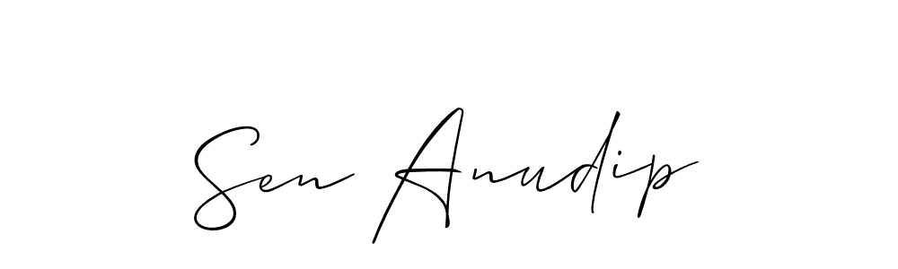 Similarly Allison_Script is the best handwritten signature design. Signature creator online .You can use it as an online autograph creator for name Sen Anudip. Sen Anudip signature style 2 images and pictures png