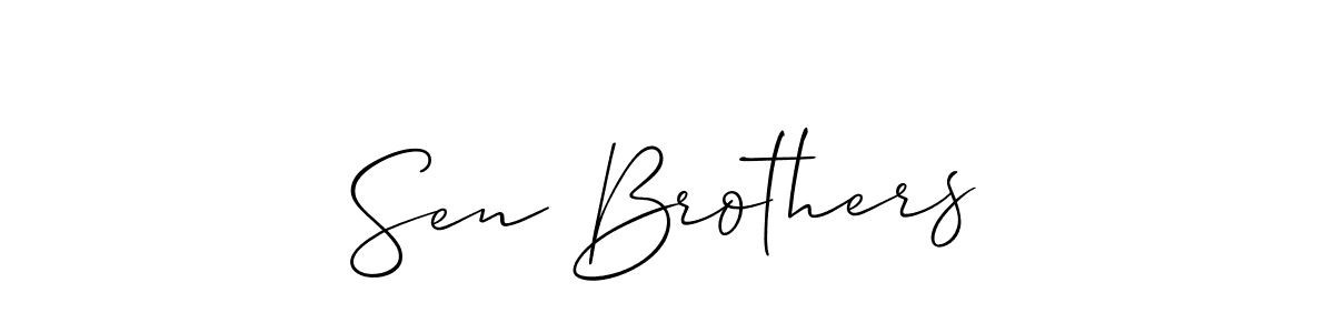 Similarly Allison_Script is the best handwritten signature design. Signature creator online .You can use it as an online autograph creator for name Sen Brothers. Sen Brothers signature style 2 images and pictures png