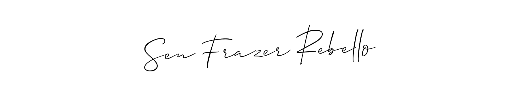 Once you've used our free online signature maker to create your best signature Allison_Script style, it's time to enjoy all of the benefits that Sen Frazer Rebello name signing documents. Sen Frazer Rebello signature style 2 images and pictures png