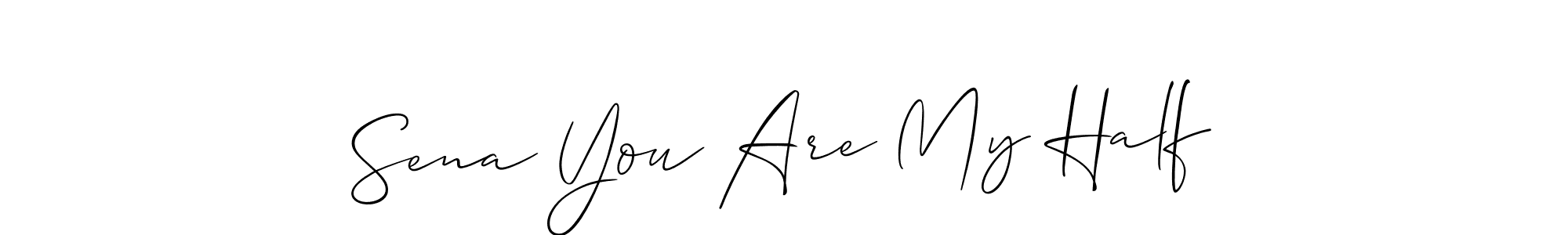 Make a beautiful signature design for name Sena You Are My Half. With this signature (Allison_Script) style, you can create a handwritten signature for free. Sena You Are My Half signature style 2 images and pictures png