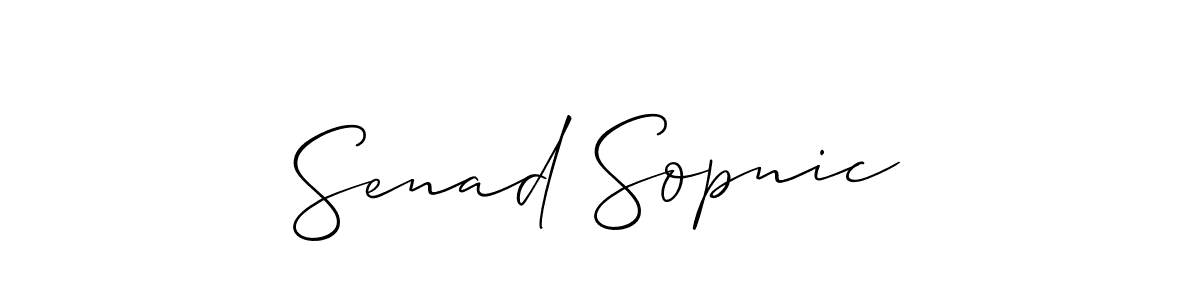 Design your own signature with our free online signature maker. With this signature software, you can create a handwritten (Allison_Script) signature for name Senad Sopnic. Senad Sopnic signature style 2 images and pictures png