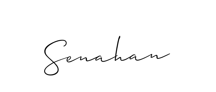 Create a beautiful signature design for name Senahan. With this signature (Allison_Script) fonts, you can make a handwritten signature for free. Senahan signature style 2 images and pictures png