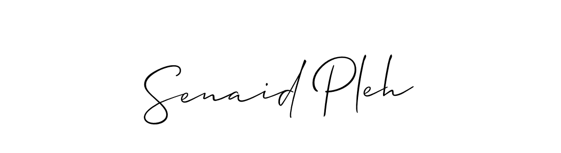 Also You can easily find your signature by using the search form. We will create Senaid Pleh name handwritten signature images for you free of cost using Allison_Script sign style. Senaid Pleh signature style 2 images and pictures png