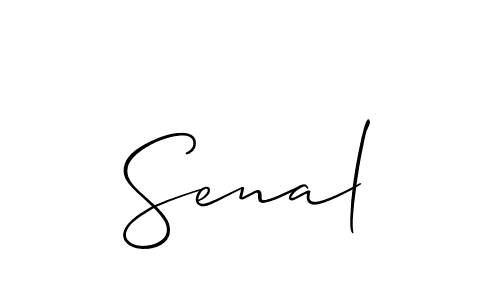 Design your own signature with our free online signature maker. With this signature software, you can create a handwritten (Allison_Script) signature for name Senal. Senal signature style 2 images and pictures png