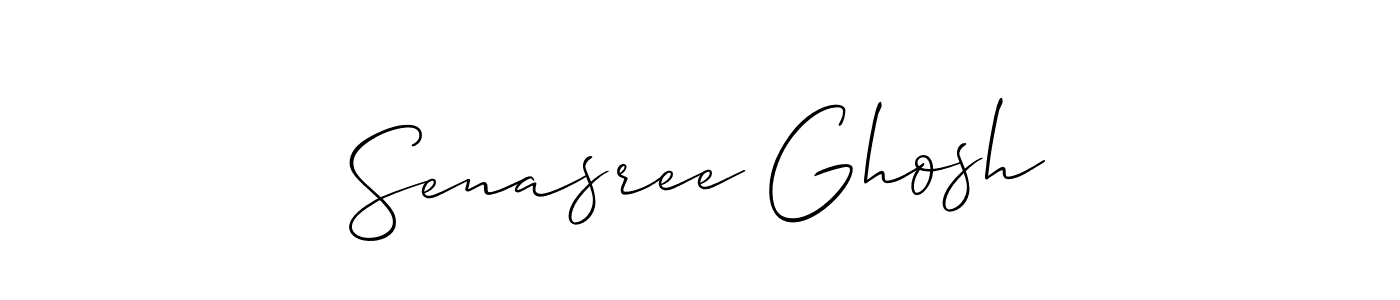 Senasree Ghosh stylish signature style. Best Handwritten Sign (Allison_Script) for my name. Handwritten Signature Collection Ideas for my name Senasree Ghosh. Senasree Ghosh signature style 2 images and pictures png