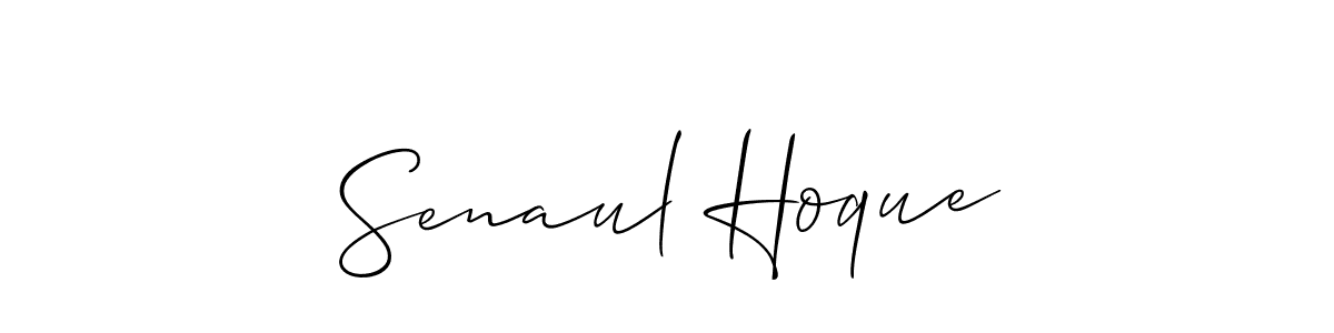 Allison_Script is a professional signature style that is perfect for those who want to add a touch of class to their signature. It is also a great choice for those who want to make their signature more unique. Get Senaul Hoque name to fancy signature for free. Senaul Hoque signature style 2 images and pictures png