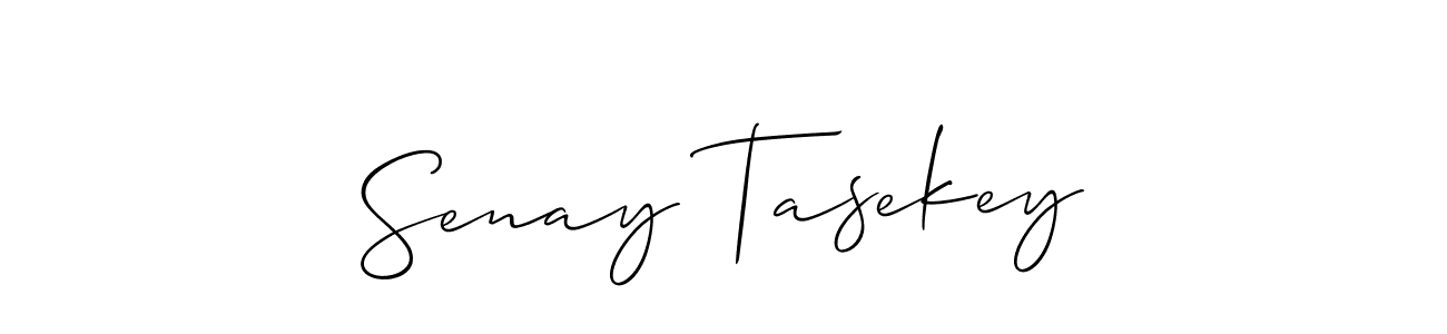 Create a beautiful signature design for name Senay Tasekey. With this signature (Allison_Script) fonts, you can make a handwritten signature for free. Senay Tasekey signature style 2 images and pictures png