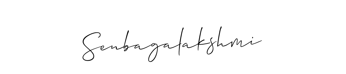 Make a beautiful signature design for name Senbagalakshmi. With this signature (Allison_Script) style, you can create a handwritten signature for free. Senbagalakshmi signature style 2 images and pictures png