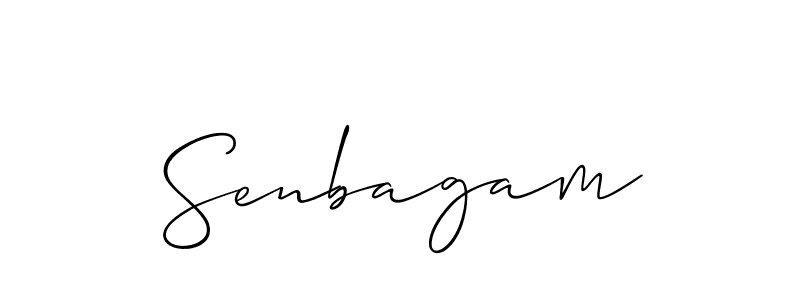 How to make Senbagam signature? Allison_Script is a professional autograph style. Create handwritten signature for Senbagam name. Senbagam signature style 2 images and pictures png