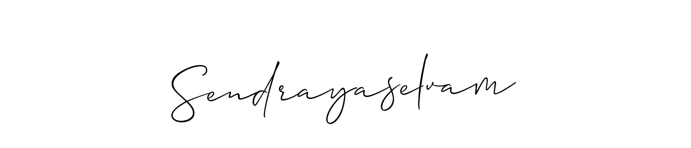 Make a beautiful signature design for name Sendrayaselvam. With this signature (Allison_Script) style, you can create a handwritten signature for free. Sendrayaselvam signature style 2 images and pictures png