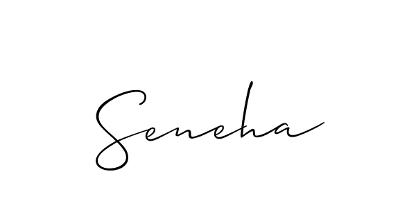 Best and Professional Signature Style for Seneha. Allison_Script Best Signature Style Collection. Seneha signature style 2 images and pictures png