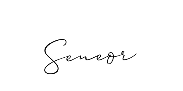 Once you've used our free online signature maker to create your best signature Allison_Script style, it's time to enjoy all of the benefits that Seneor name signing documents. Seneor signature style 2 images and pictures png