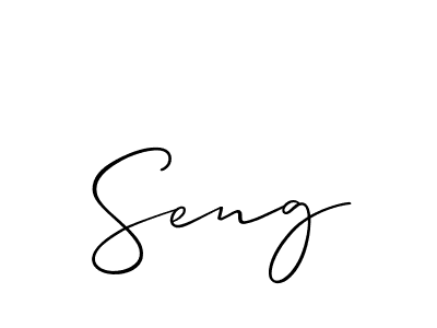 Create a beautiful signature design for name Seng. With this signature (Allison_Script) fonts, you can make a handwritten signature for free. Seng signature style 2 images and pictures png