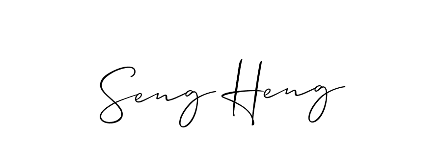 Similarly Allison_Script is the best handwritten signature design. Signature creator online .You can use it as an online autograph creator for name Seng Heng. Seng Heng signature style 2 images and pictures png