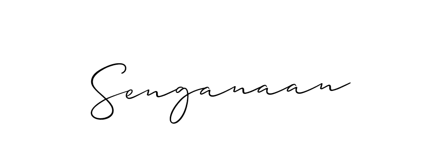 if you are searching for the best signature style for your name Senganaan. so please give up your signature search. here we have designed multiple signature styles  using Allison_Script. Senganaan signature style 2 images and pictures png