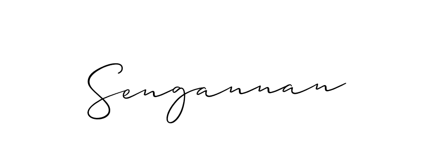 Create a beautiful signature design for name Sengannan. With this signature (Allison_Script) fonts, you can make a handwritten signature for free. Sengannan signature style 2 images and pictures png