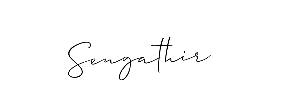 Create a beautiful signature design for name Sengathir. With this signature (Allison_Script) fonts, you can make a handwritten signature for free. Sengathir signature style 2 images and pictures png