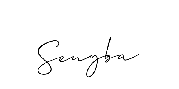 Also You can easily find your signature by using the search form. We will create Sengba name handwritten signature images for you free of cost using Allison_Script sign style. Sengba signature style 2 images and pictures png