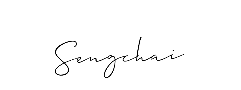 Best and Professional Signature Style for Sengchai. Allison_Script Best Signature Style Collection. Sengchai signature style 2 images and pictures png