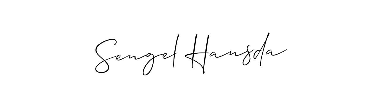 Sengel Hansda stylish signature style. Best Handwritten Sign (Allison_Script) for my name. Handwritten Signature Collection Ideas for my name Sengel Hansda. Sengel Hansda signature style 2 images and pictures png