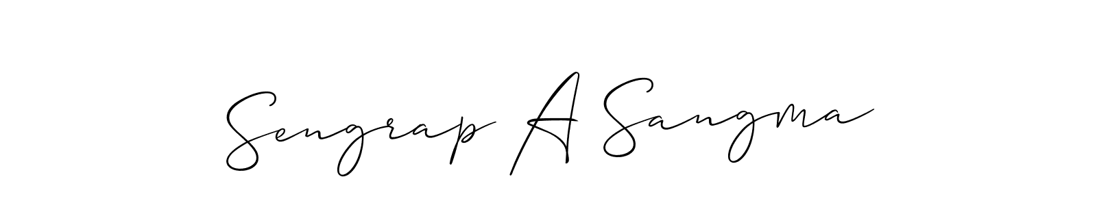 This is the best signature style for the Sengrap A Sangma name. Also you like these signature font (Allison_Script). Mix name signature. Sengrap A Sangma signature style 2 images and pictures png