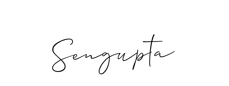 Use a signature maker to create a handwritten signature online. With this signature software, you can design (Allison_Script) your own signature for name Sengupta. Sengupta signature style 2 images and pictures png