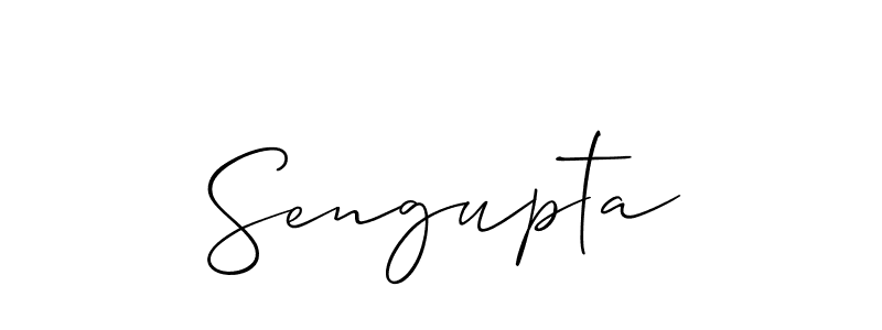 Use a signature maker to create a handwritten signature online. With this signature software, you can design (Allison_Script) your own signature for name Sengupta. Sengupta signature style 2 images and pictures png