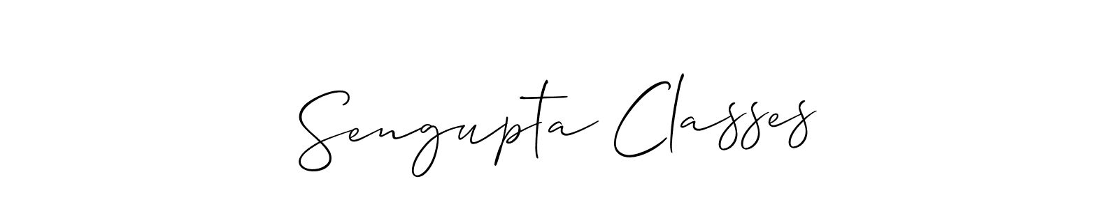 Also You can easily find your signature by using the search form. We will create Sengupta Classes name handwritten signature images for you free of cost using Allison_Script sign style. Sengupta Classes signature style 2 images and pictures png