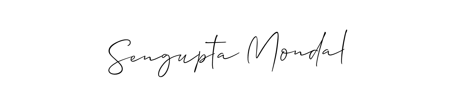 Also we have Sengupta Mondal name is the best signature style. Create professional handwritten signature collection using Allison_Script autograph style. Sengupta Mondal signature style 2 images and pictures png