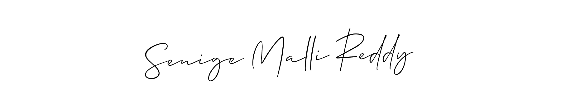 You should practise on your own different ways (Allison_Script) to write your name (Senige Malli Reddy) in signature. don't let someone else do it for you. Senige Malli Reddy signature style 2 images and pictures png